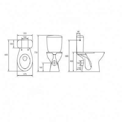 Будкрам купить Preciosa II Умывальник без перелива 400х280 мм, с отверстием справа , белый Preciosa II Умывальник без перелива 400х280 мм, с отверстием справа , белый 2
