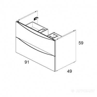 Будкрам купити LOVE Тумба-91, Vintage Ash LOVE Тумба-91, Vintage Ash 2