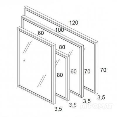 Будкрам купити AURA Дзеркало 600x800 AURA Дзеркало 600x800 2
