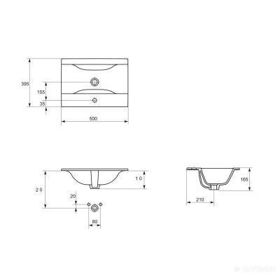 Будкрам купити ONTARIO NEW Раковина-50 д/тумб отв.центр ONTARIO NEW Раковина-50 д/тумб отв.центр 3