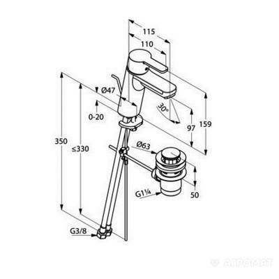 Будкрам купить Logo Neo XL Смеситель для раковины Logo Neo XL Смеситель для раковины 2