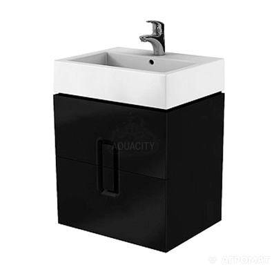 Будкрам купить TWINS шкафчик под умывальник 60 см с двумя ящиками, черный матовый