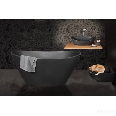 Будкрам купить AMORE Silkstone Ванна из SILKSTONE со сливом/переливом click-clack 160*85, Graphite ОБРАЗЕЦ AMORE Silkstone Ванна из SILKSTONE со сливом/переливом click-clack 160*85, Graphite ОБРАЗЕЦ 2