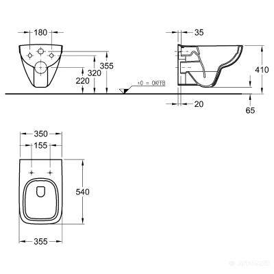 Будкрам купить Renova Nr. 1 Plan Унитаз подвесной Rimfree Renova Nr. 1 Plan Унитаз подвесной Rimfree 3