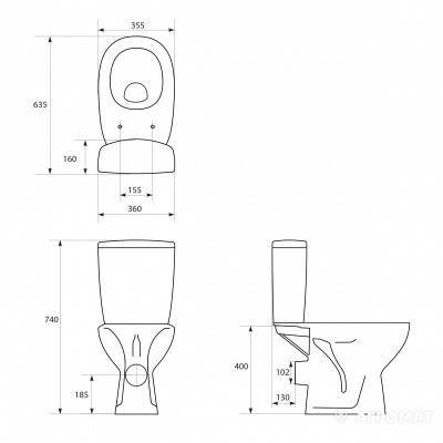 Будкрам купить ARTECA 409 Компакт 010 3/6л крышка дюропласт Soft Close ARTECA 409 Компакт 010 3/6л крышка дюропласт Soft Close 3