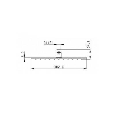 Будкрам купити RODOS 300 Верхній душ, квадратний RODOS 300 Верхній душ, квадратний 3