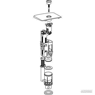 Будкрам купить GB19299U2937/N2937 Сливной механизм DUO (крышка бачка и кнопка слива в комплекте)