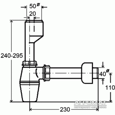 Будкрам купити Сифон д/уринала Сифон д/уринала 2