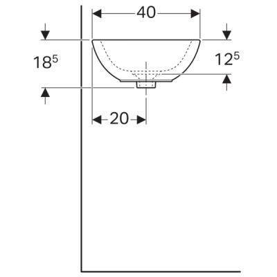 Будкрам купить Citterio Умывальник на столешницу 56 см, без отв. под смеситель, без перелива, с керамической крышкой сливного клапана, покрытие KeraTect, цвет белый Citterio Умывальник на столешницу 56 см, без отв. под смеситель, без перелива, с керамической крышкой сливного клапана, покрытие KeraTect, цвет белый 5