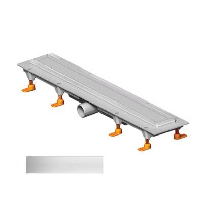 Будкрам купить Душевой канал 750 мм с матовой решеткой Классик и Под плитку, нержавейка, горизонтальный фланец, кромка из нержавеющей стали