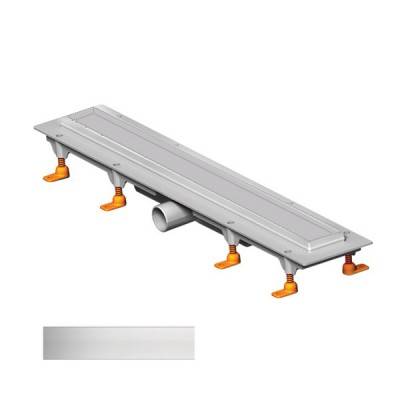 Будкрам купить Душевой канал 850 мм с матовой решеткой Классик и Под плитку, нержавейка, горизонтальный фланец, кромка из нержавеющей стали