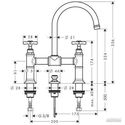 Будкрам купити Montreux Змішувач 3-отв. д/раковини Montreux Змішувач 3-отв. д/раковини 2