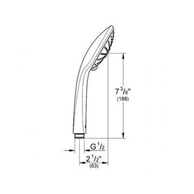 Будкрам купити Euphoria 110 Massage Ручний душ, 3 режими струменю Euphoria 110 Massage Ручний душ, 3 режими струменю 2
