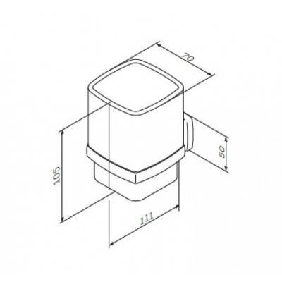 Будкрам купить  Gem, Стакан с настенным держателем  Gem, Стакан с настенным держателем 2