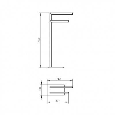 Будкрам купить ART Отдельностоящий держатель для полотенца, черный матовый ART Отдельностоящий держатель для полотенца, черный матовый 2