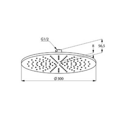 Будкрам купить A-QA white Верхний душ-300 A-QA white Верхний душ-300 2