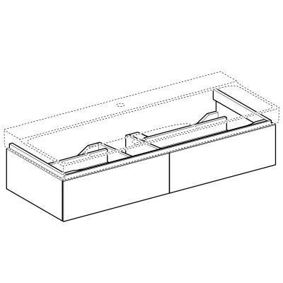 Будкрам купити Xeno2 Тумба для умивальника 120 см, з двома висувними ящиками: білий, глянсове покриття Xeno2 Тумба для умивальника 120 см, з двома висувними ящиками: білий, глянсове покриття 2