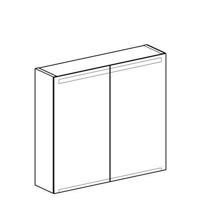 Будкрам купити Option Дзеркальна шафка 75 см, з підсвіткою, із 2 дверцятами: корпус дзеркальний, дверцята дзеркальні зовні та всередині Option Дзеркальна шафка 75 см, з підсвіткою, із 2 дверцятами: корпус дзеркальний, дверцята дзеркальні зовні та всередині 5