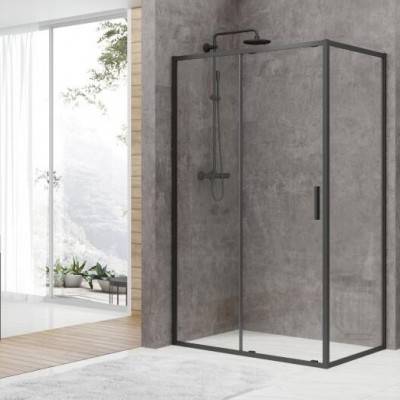 Будкрам купити ART 2.0 Кабіна душова, прямокутна, розсувна, чорний матовий, 1200*800, без піддона, скло прозоре
