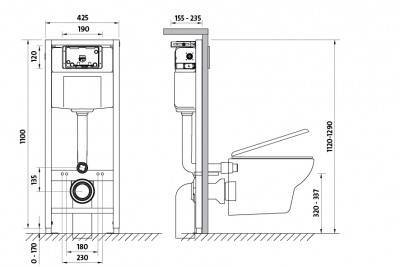 Будкрам купити Сет 930 Рама Hi-tec, підвісний унітаз Crea CO, сидіння тонке дюропласт вільнопадаюче легкознімне, кнопка Movi хром блиск Сет 930 Рама Hi-tec, підвісний унітаз Crea CO, сидіння тонке дюропласт вільнопадаюче легкознімне, кнопка Movi хром блиск 2