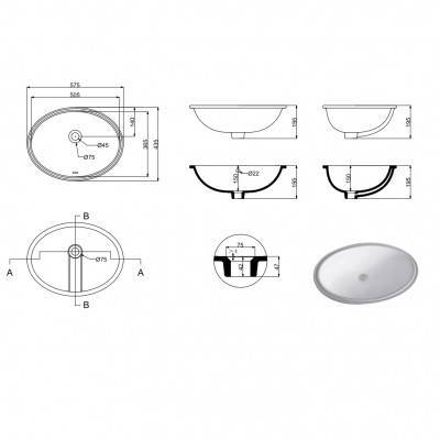 Будкрам купити LAGUNA Раковина 60 врізна під стільницю з кріпленнями LAGUNA Раковина 60 врізна під стільницю з кріпленнями 2