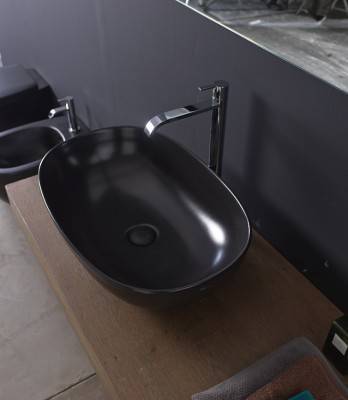 Будкрам купити MILK Extreme Раковина на стільницю 60x39xh.15 см, без переливу, колір антрацит мат. MILK Extreme Раковина на стільницю 60x39xh.15 см, без переливу, колір антрацит мат. 3