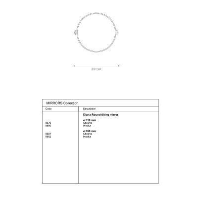 Будкрам купити DIANA  Дзеркало кругле d-660, колір хром DIANA  Дзеркало кругле d-660, колір хром 3