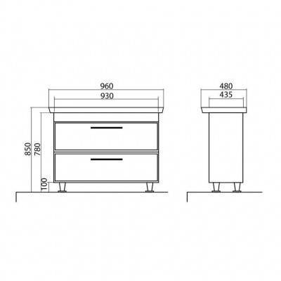 Будкрам купити ПАОЛА Тумба з раковиною-96 Arica ПАОЛА Тумба з раковиною-96 Arica 8
