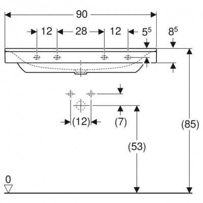 Будкрам купить Xeno2 Умывальник 90 см, с 1 отверстием под смешаных параз., без перелива, покрытие KeraTect, цвет белый глянец Xeno2 Умывальник 90 см, с 1 отверстием под смешаных параз., без перелива, покрытие KeraTect, цвет белый глянец 3