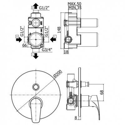 Будкрам купити LM 015 CR LIME Змішувач для душу, хром LM 015 CR LIME Змішувач для душу, хром 2