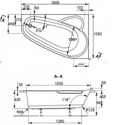 Будкрам купити VPBA163SEL3PX-01 Selena Ваннa 160x105 правостороння+VPSET007 яскраво біла VPBA163SEL3PX-01 Selena Ваннa 160x105 правостороння+VPSET007 яскраво біла 2