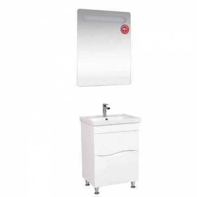 Будкрам купить Комплект: ГАММА Зеркало-60 АЛЬФА Тумба с раковиной-60 Frame