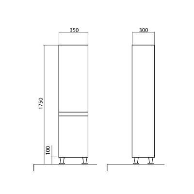 Будкрам купити АКЦЕНТ Пенал-40, R правий, підлоговий АКЦЕНТ Пенал-40, R правий, підлоговий 2