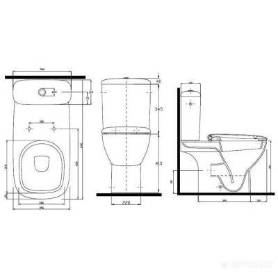 Будкрам купити STYLE Компакт підлоговий, з універсальним випуском, з нижнім підводом води STYLE Компакт підлоговий, з універсальним випуском, з нижнім підводом води 3