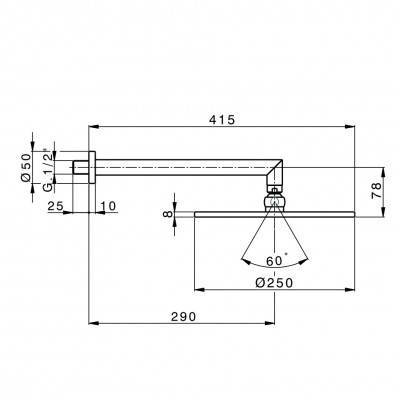 Будкрам купити ART Верхній душ, чорний матовий ART Верхній душ, чорний матовий 2