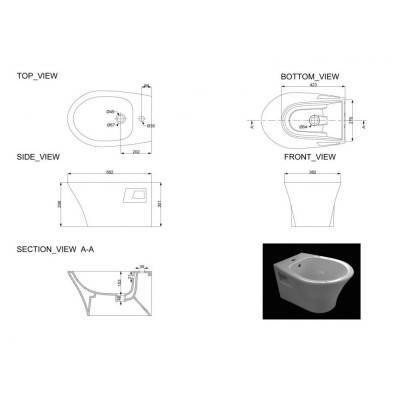 Будкрам купити GREDOS Біде підвісне, біле GREDOS Біде підвісне, біле 2