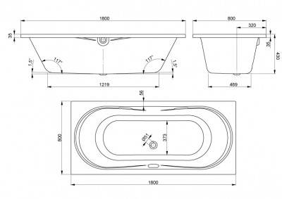 Будкрам купить KATARINA Ванна 180х80 мм, с ножками 0001 (VPSET0013) KATARINA Ванна 180х80 мм, с ножками 0001 (VPSET0013) 2