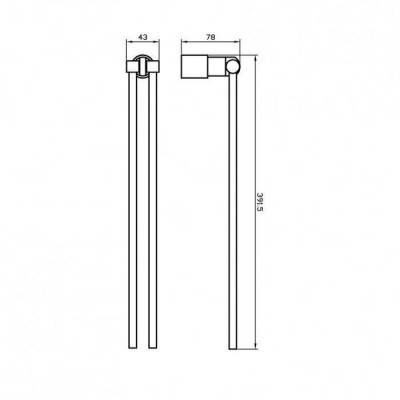 Будкрам купити MATTEO Тримач рушників-40, подвійний MATTEO Тримач рушників-40, подвійний 2