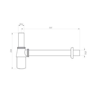 Будкрам купити Сифон д/раковини, хром Сифон д/раковини, хром 2