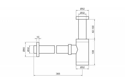 Будкрам купити Сифон д/раковини, хром Сифон д/раковини, хром 2