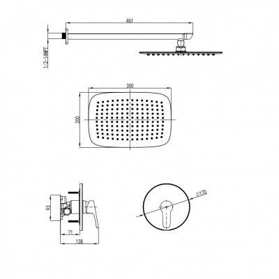 Будкрам купити HOTEL LINE Душова система прихованого монтажу, хром (E-box+змішувач+верхній душ) HOTEL LINE Душова система прихованого монтажу, хром (E-box+змішувач+верхній душ) 5