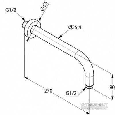 Будкрам купить A-QA держатель-250 верхнего душа A-QA держатель-250 верхнего душа 2