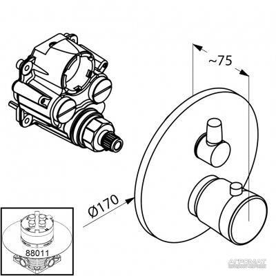Будкрам купити Balance Зовнішня частина термостата д/ванни Balance Зовнішня частина термостата д/ванни 2