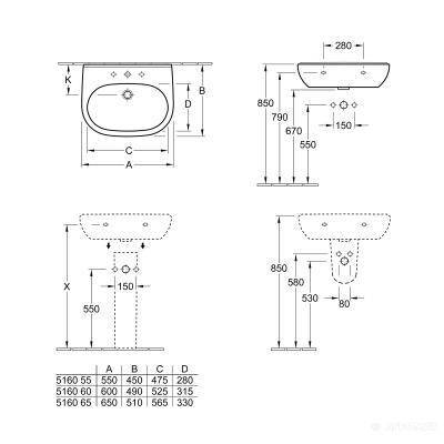 Будкрам купити O.NOVO Раковина 60 1 отв. O.NOVO Раковина 60 1 отв. 2