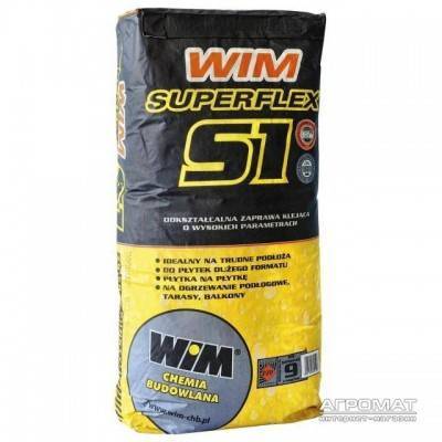 Будкрам купить Клей WIM SUPERFLEX S1/25кг (серый)