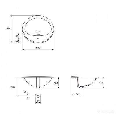 Будкрам купить Раковина CALLA-54 отв. Раковина CALLA-54 отв. 2