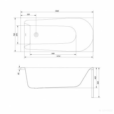 Будкрам купити FLAVIA Ванна 150x70 +PW01 (PW04)  S906-001 FLAVIA Ванна 150x70 +PW01 (PW04)  S906-001 2