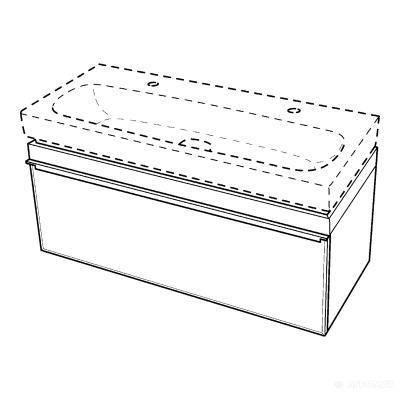 Будкрам купить Citterio Шкафчик под умывальник 1184х554х504 мм, корпус: темный дуб, фасад: стеклянная панель черного коль Citterio Шкафчик под умывальник 1184х554х504 мм, корпус: темный дуб, фасад: стеклянная панель черного коль 3