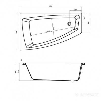 Будкрам купити LORENA Ванна 150x90 права з ніжками LORENA Ванна 150x90 права з ніжками 2