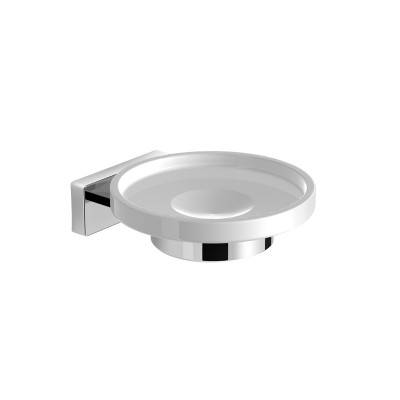 Будкрам купить UNIQUE Мыльница керамическая с держателем, хром